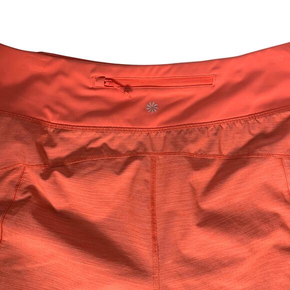 Athleta Women's Run With It Textured 3.5" Short Orange Space Dye Size Large - Picture 5 of 9